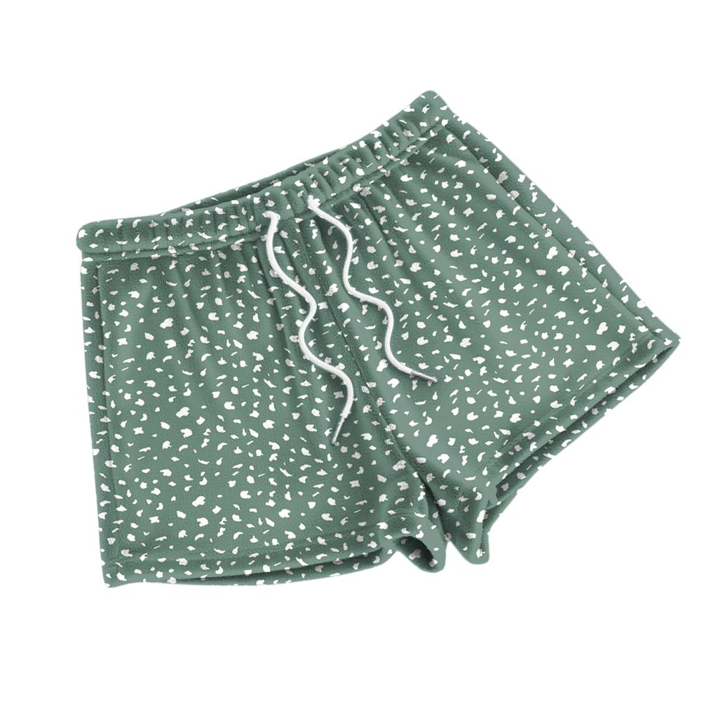 Women's Fashionable Loose-Fit Pajama Shorts With Floral Print Casual Pants