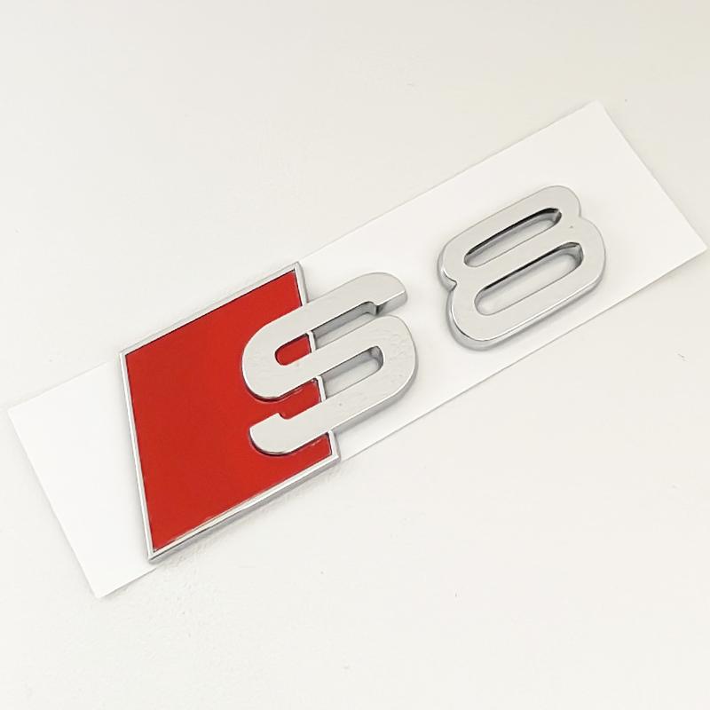 2026 3D ABS Chrome Black Logo S3 S4 S5 S6 S7 S8 Emblem Car Trunk Badge Sticker For Audi 8Y 8P 8V B6 B8 B9 8T C4 C6 C7 C8 Accessories