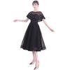 Black Evening Dress, New Annual Meeting Party, Students Show Thin Medium and Long Small Dress Dress