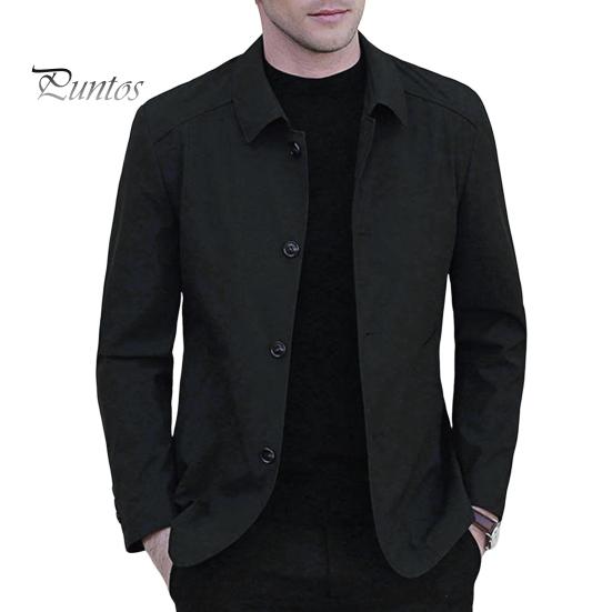 

Мужская куртка с лацканами, длинным рукавом, застежкой-молнией, куртка с карманами, однотонная, весна-осень, повседневная куртка XXXL чёрный