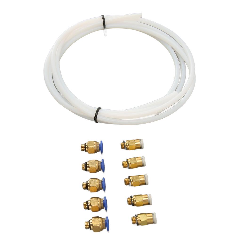 PTFE Tubing with PC4 M6 KJH04 M6 Pneumatic Fittings for 1.75MM Filament PLA ABS for 3D Printer