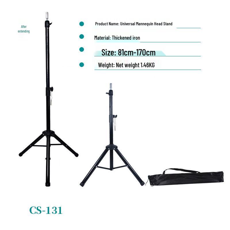 Sturdy, Adjustable Floor Tripod for Wig Heads - Durable & Thickened