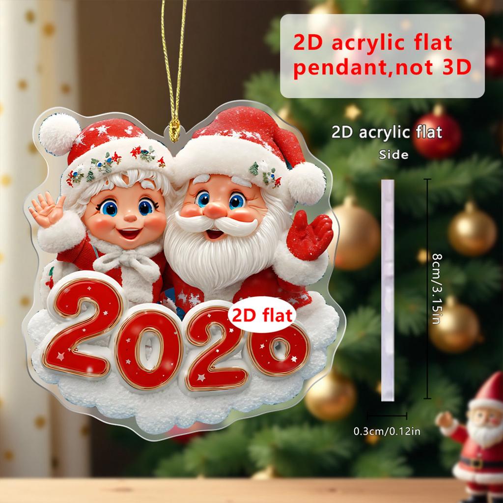 Christmas Decorative Pendants, Claus And Sleigh, Holiday Pendants, Christmas Tree Decorations