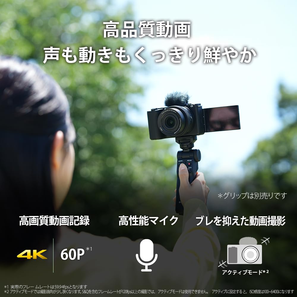 Sony Mirrorless Camera with Interchangeable Power Zoom Lens Kit SELP16502 and BQ ZV-E10M2 APS-C Lens, (Includes Lens), Windscreen, Black, ZV-E10M2K