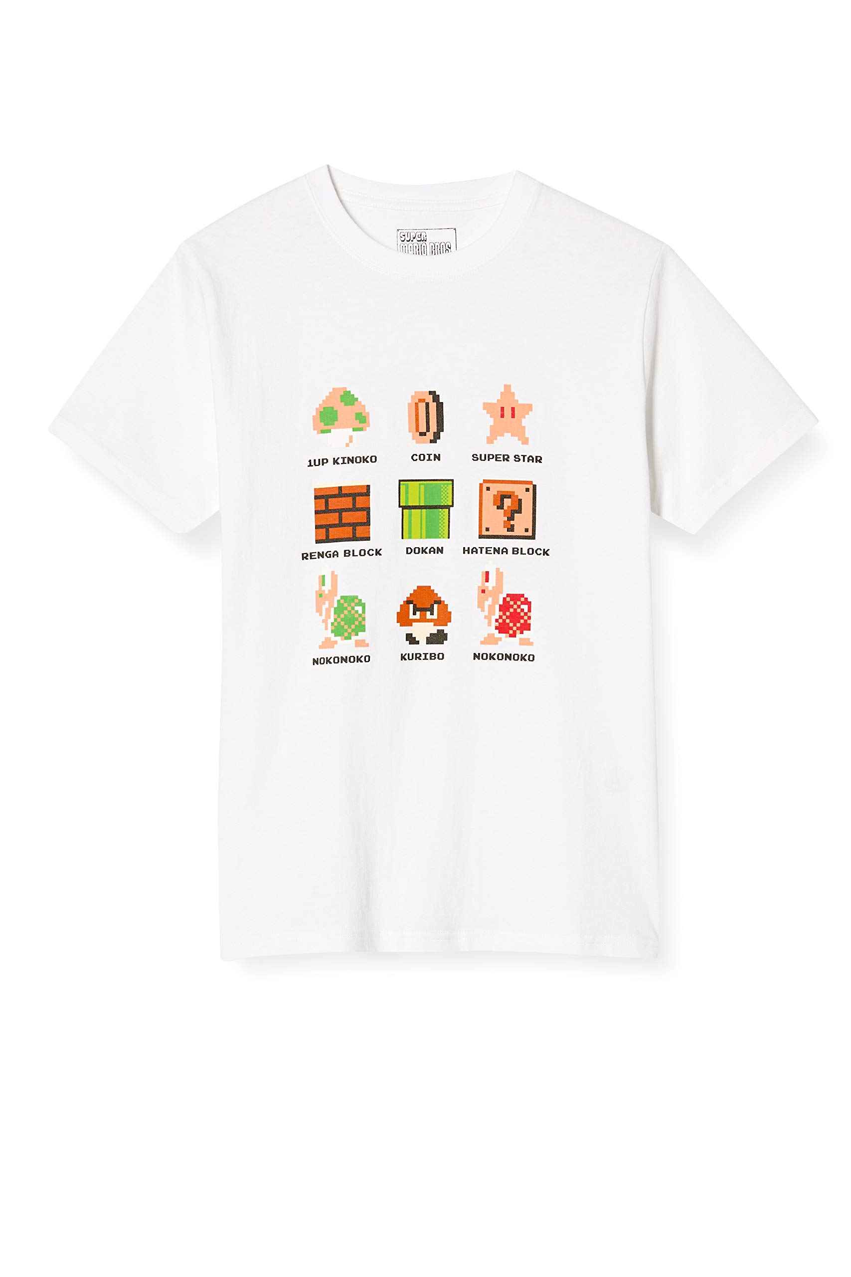 

Коллекция Dot Mario Goomba Nokonoko Hatena Block Retro Goods Белая футболка M [Super Mario] Мужская