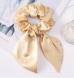 Hot Summer Mulberry Silk Hair Tie Large Satin Fabric Scrunchies Hair Band Woven Bow Hair Rope for Women