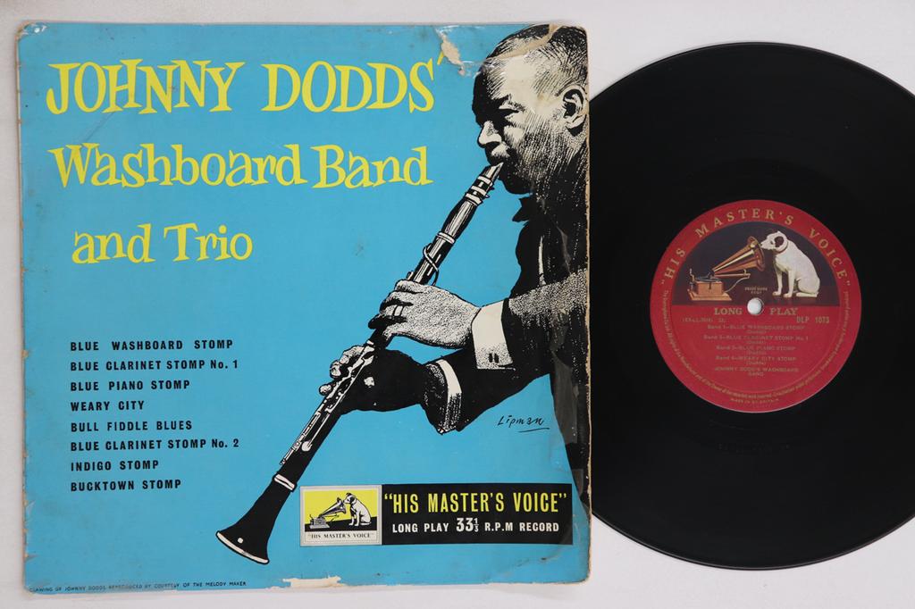 10inch Record JOHNNY DODDS WASHBOARD BAND  Johnny Dodds Washboard Band And Tr DLP1073 HIS MASTERS V 1955 UK Jazz Used