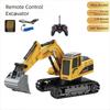Yellow RC Excavator Toy Plastic Alloy Crawler Excavators Remote Control Excavator  Children's Gift