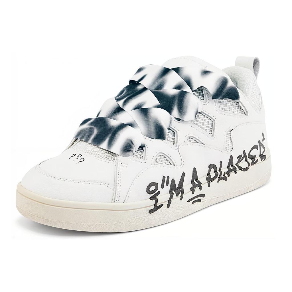 Kappa Bread Shoes Fabric Synthetic Leather Player Hip Hop Slip Resistant Durable Lightweight Low Top Skate Shoes Unisex sneakers White K0CX5CS71D