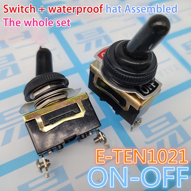

2Pcs E-Ten1021 Heavy Duty On/Off Spst Toggle Switch Miniature + Waterproof Cover 15A 250V Rocker Car Start Stop Button A