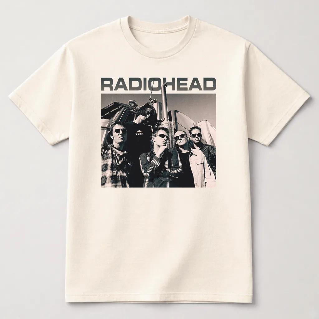 Radiohead band graphic Vintage Unisexs TShirt Unisex ONeck 100 Cotton Short Sleeve Y2k Oversized Fashion Popular Tee For Fans