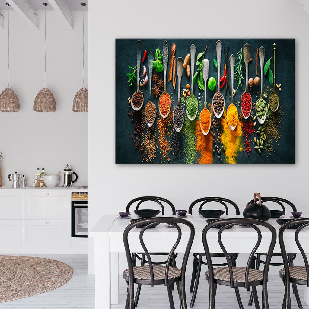 Canvas Print Herbs Spices for the Kitchen