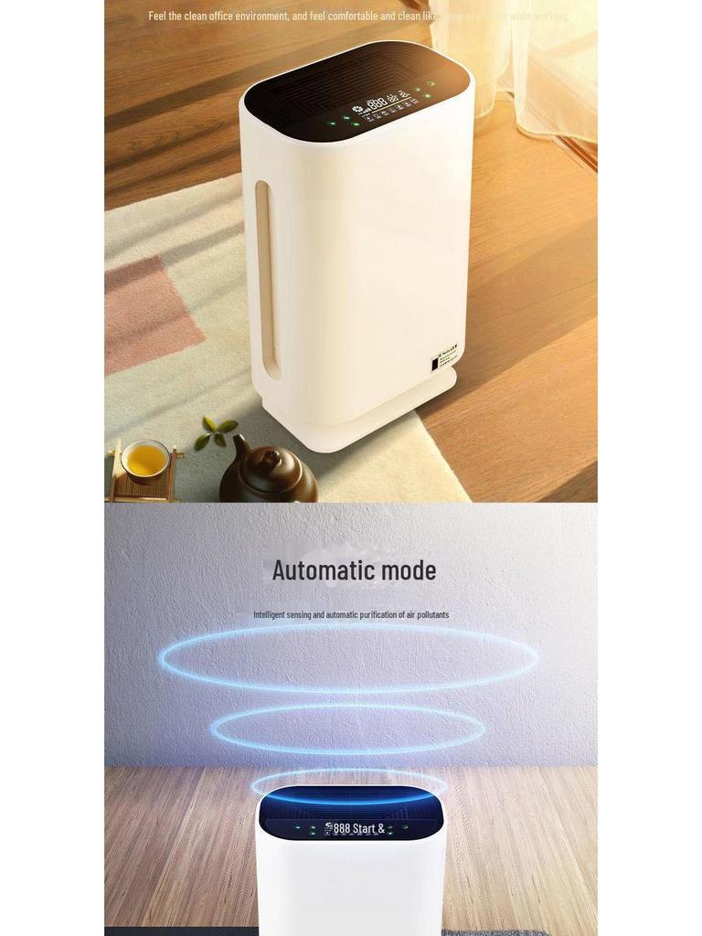 Home Air Purifier for Formaldehyde and Smoke Odor Removal with Negative Ion Technology