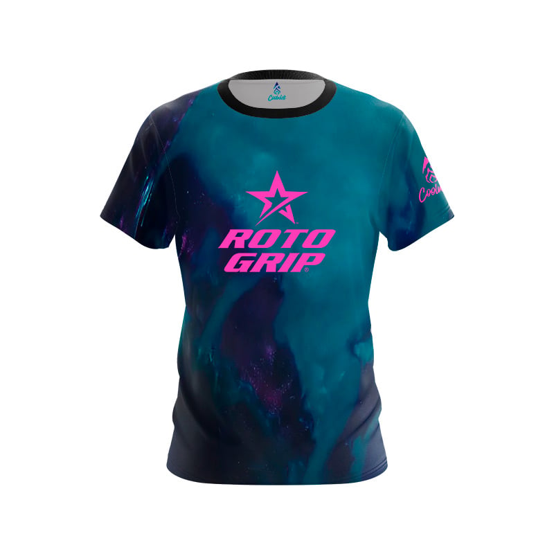 New = Roto Grip Leopard Red Lip Split Color Bowling Jersey Short Sleeve Performance Sports Tee Fan Casual Streetwear Tops