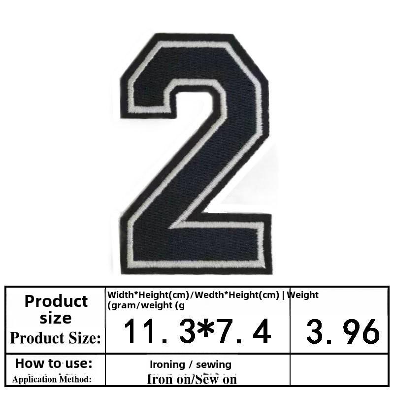 Embroidered Alphabet & Number Jersey Patch Armband Badge