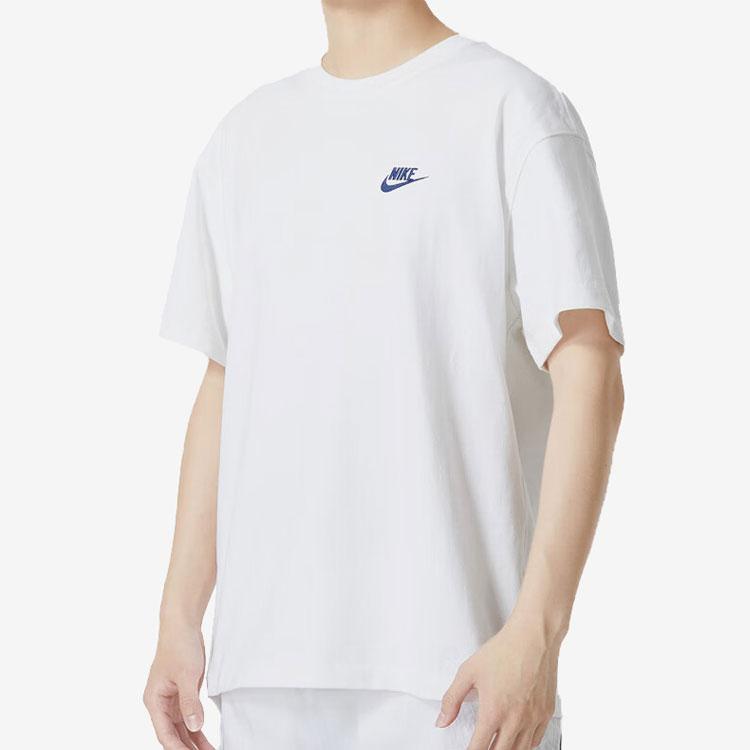 Nike American Retro Brand Logo Print Breathable Comfortable Sports Crew Neck Short Sleeve T-Shirt Men T-Shirts White FN3698-100