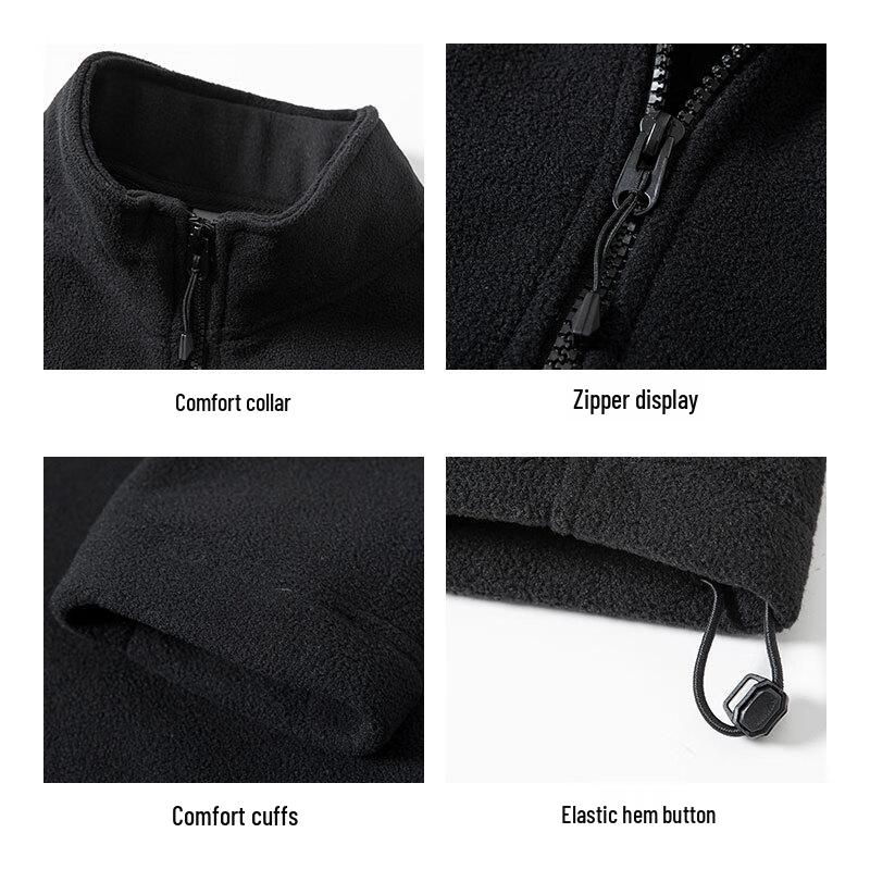 ROMON Men's Fleece Stand-Collar Jacket