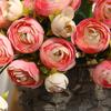 15 Heads Silk RoseCamellia Bouquet Artificial Camellias Flower for Home Wedding Party Decoration Flower Arrangement Prop