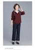 Spring Hooded Jacket & Wide-Leg Pants Set for Stylish Middle-Aged Women