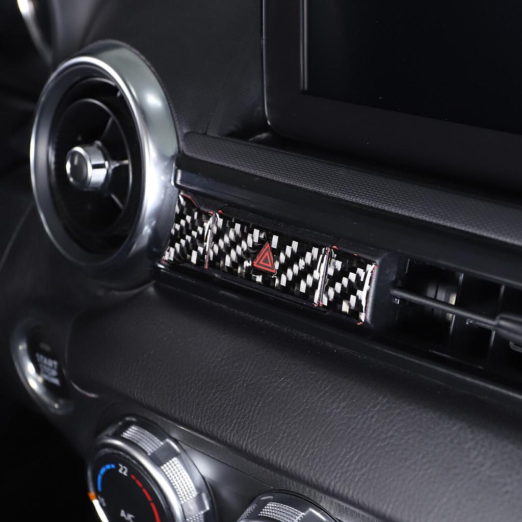 For Mazda MX-5 Miata 2016-2024 Real Carbon Fiber Emergency Light Switch Panel