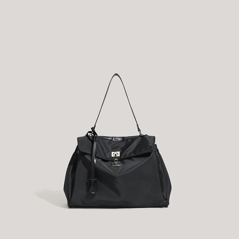 

Нейлоновая портативная сумка для поездок, осенне-зимняя высококлассная одноплечевая сумка-мессенджер большой вместимости чёрный