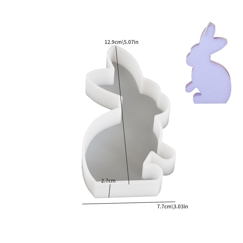 Easter Bunny Silicone Mold Bunny Plaster Ornament Mold Cute Rabbit Aroma Candle Mold Home Decor Easter Handmade Gifts