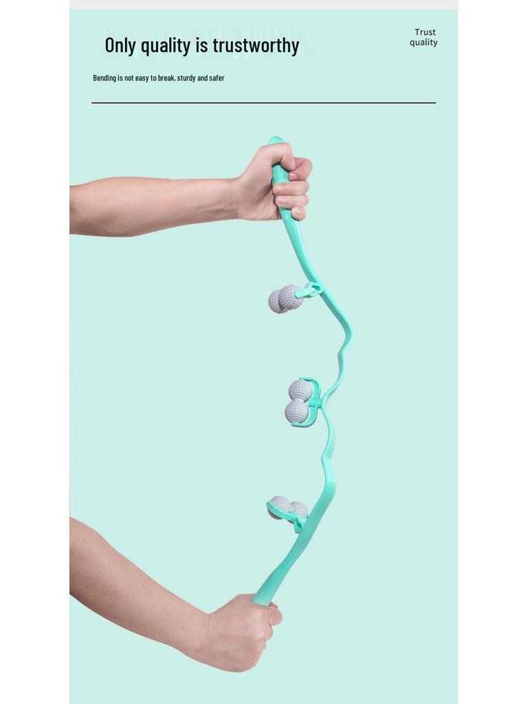 Handheld Dual Ball Neck & Trapezius Massager for Cervical Spine – Multifunctional Manual Massager