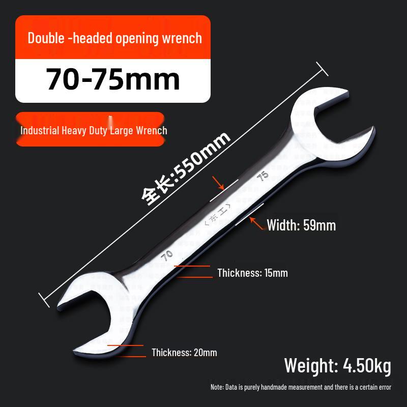 Heavy-Duty Double-Headed Open-End Wrench Set for Auto Repair - 14mm Fork Opening