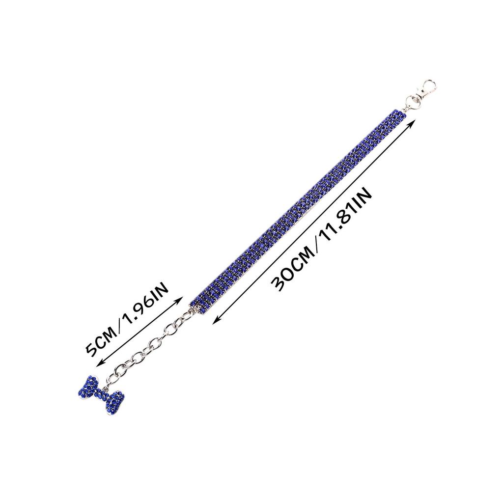  Pet Dog Bling Rhinestone Collars Fancy Necklace For Cats Small Dogs Female Puppy Collars