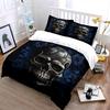 Skull with blue roses. Bedding sets Duvet cover sets Duvet covers Pillowcases(1 * Duvet Cover 2 * Pillowcases without duvet insert)