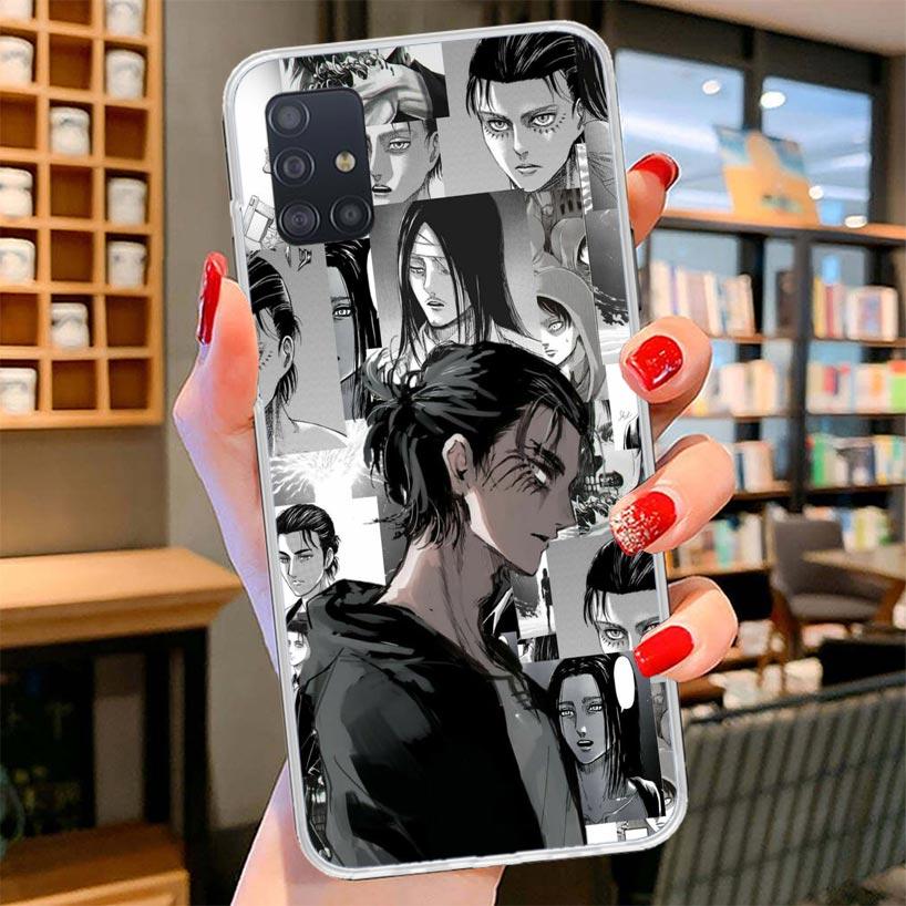 Attack Anime Cover Phone Case For Samsung Galaxy A12 A22 A32 A52 A72 A02S Phone Case Note 20 Ultra 10 S10 Plus A51 A71 A50S A20S