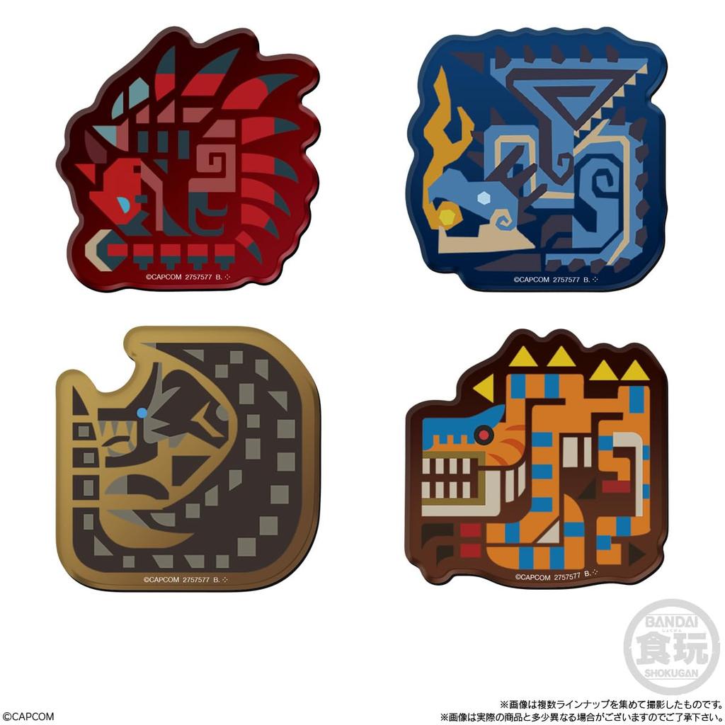 Bandai Monster Hunter 20th Anniversary Character Magnets (14 Pieces) Candy Toy/Chewing Gum (Monster Hunter)