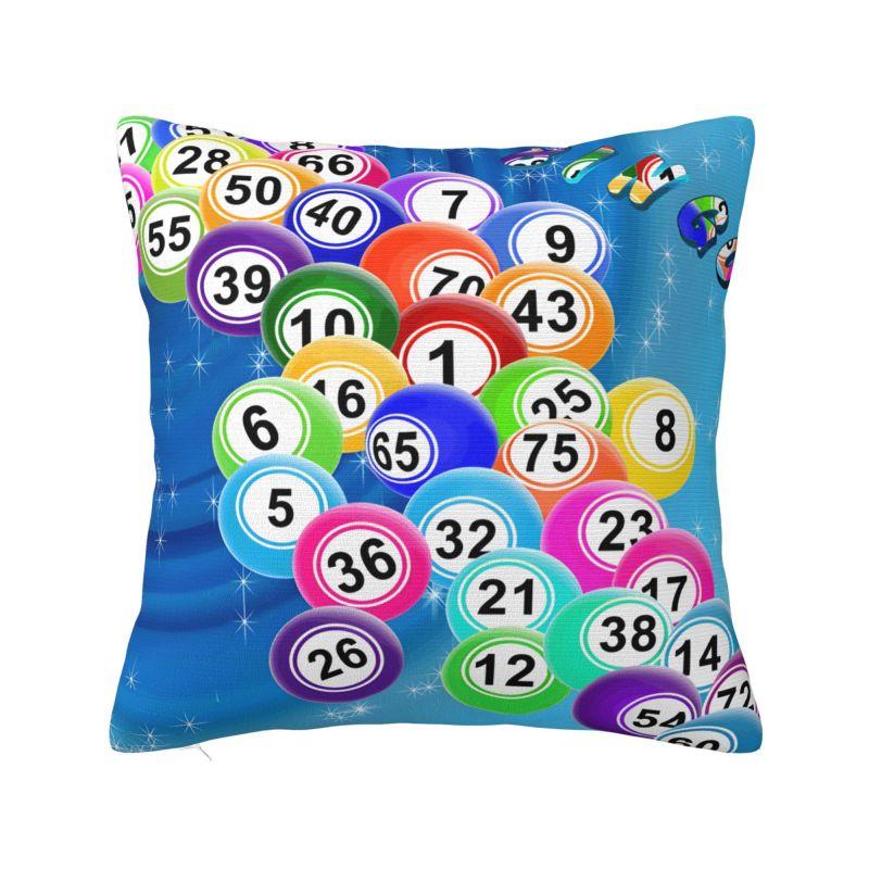 Heißes Spiel Bingo Bälle Karten Kissenbezüge Heimdeko D-Druck Sofa Stuhl Kissenbezug Polyester Weicher Kissenbezug