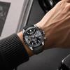 BY BENYAR Analog 50M Water Leather Quartz Gift for Men Men's Watch, Chronograph, Watch, Resistant, Business, Simple, Stylish, Popular, Formal, Strap,
