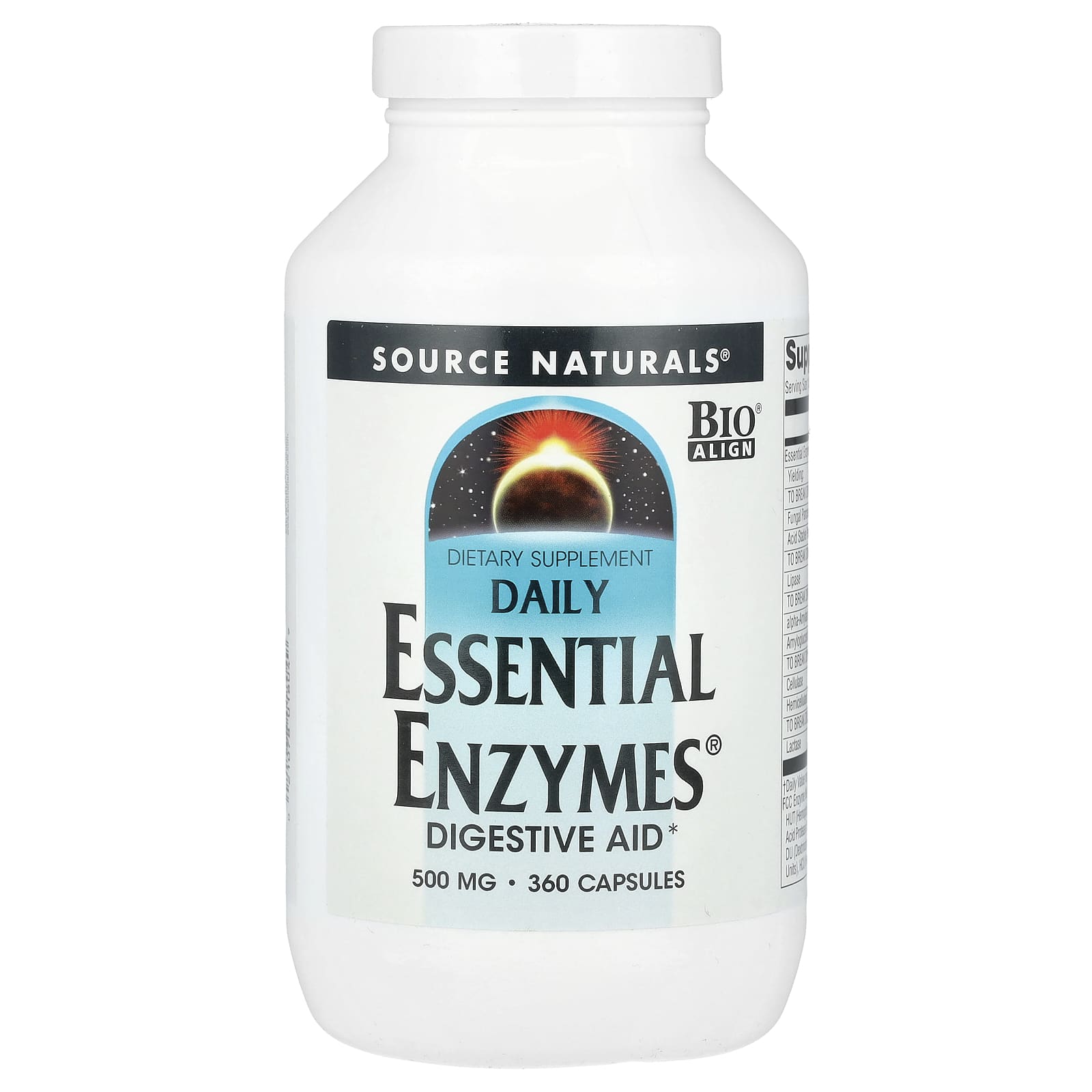 

Daily Essential Enzymes®, 500Mg, 360 Capsules