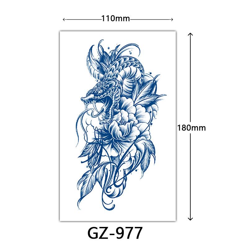 Juice Tattoo Stickers, Herbal Tattoo Stickers, Semi-Permanent English Letter Tattoo Stickers Tattoo