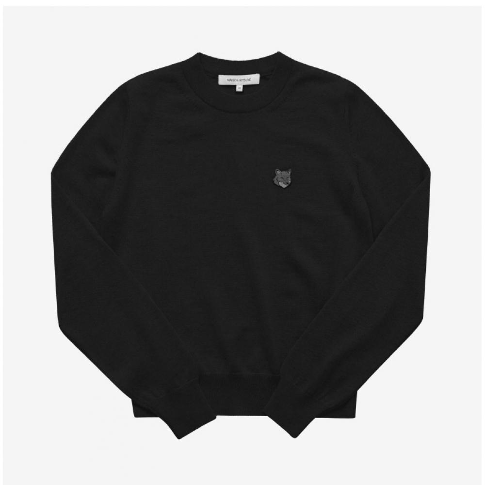 MaiSon KitSune Mw00801kt1036 P199 Bold Fox Head Patch Women S Knit