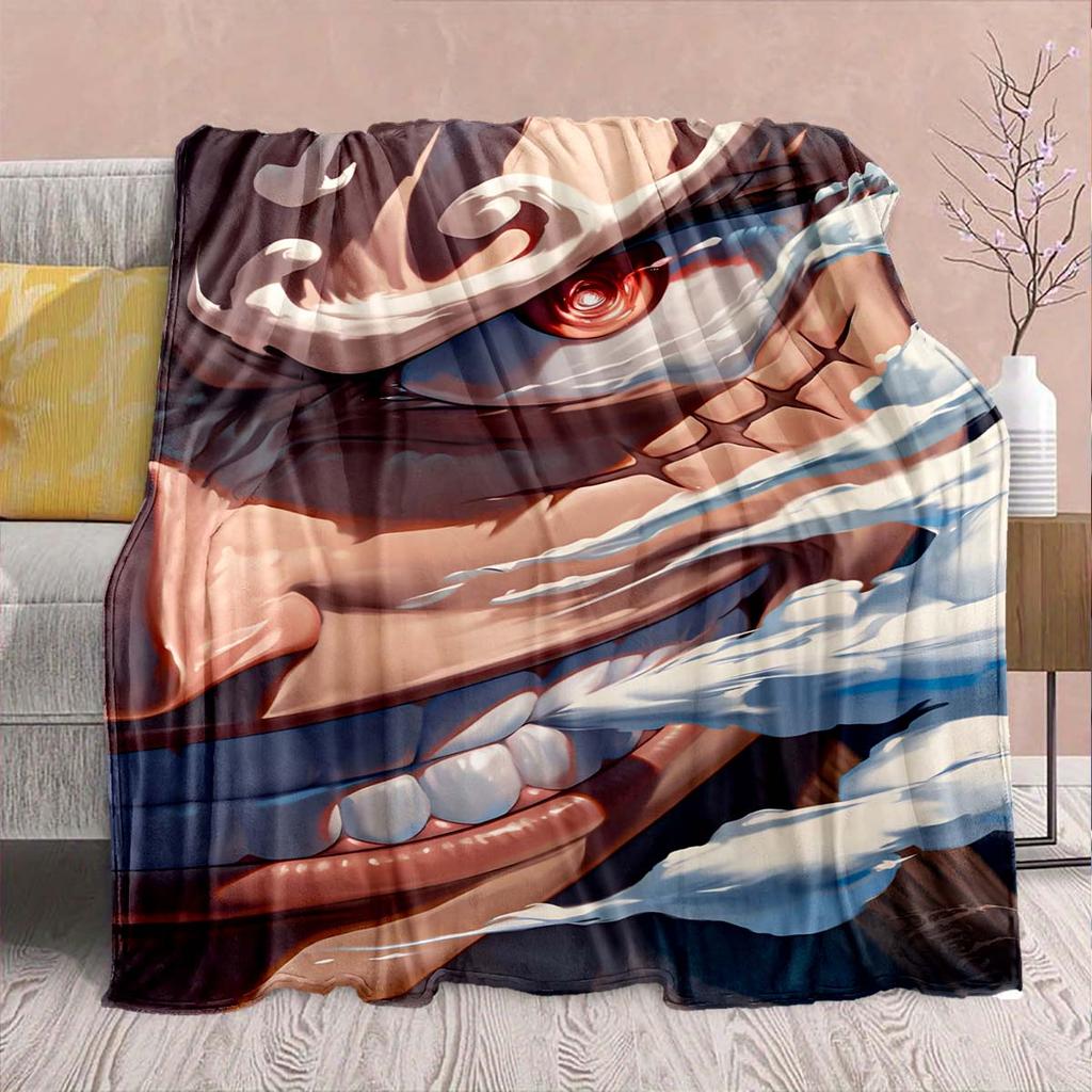 One Piece Anime Flannel Blanket - Soft Warm Perfect for Sofa, Bedding Camping Travel Office Home Decor -QJY