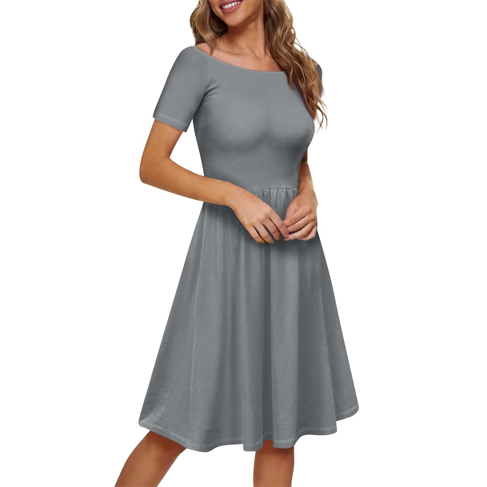 Женское платье с коротким рукавом реглан с круглым вырезом и большим вырезом с открытыми — фото 10