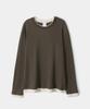TRIP LE SENS Waffle And Layered Long Sleeve T-Shirt_Black