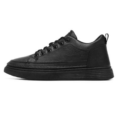 Fashion New Black Leather Casual Shoes for Men Comfort Lace Up Flats Classic Business Dress Shoes for Men Luxury Loafers Zapatos Hombre