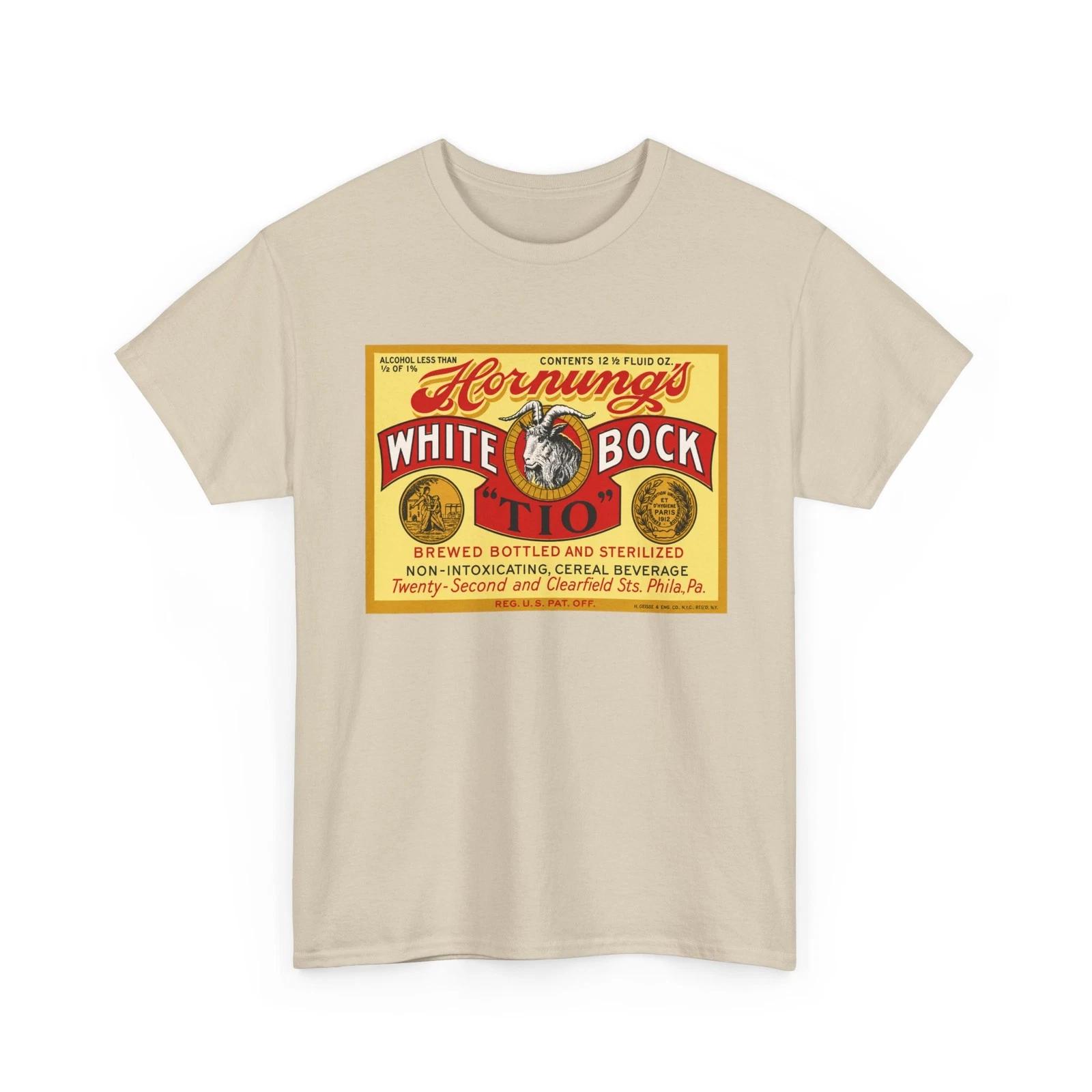 Футболка с ретро-этикеткой пива Hornung s White Bock Beer Tio Billy Goat Филадельфия, Пенсильвания 2XL