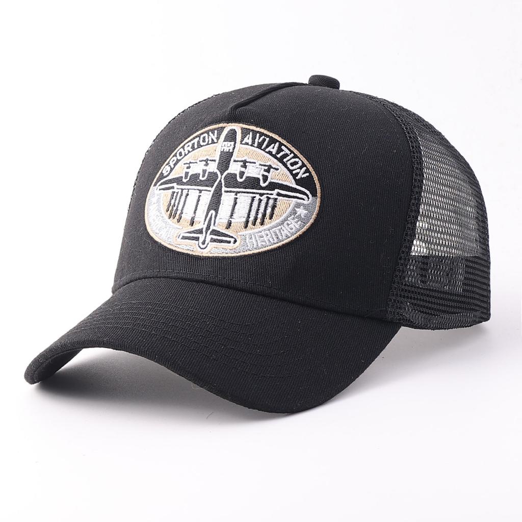 New Truck Driver Baseball Cap Outdoor Shade Breathable Cap Bomber Pattern Hat