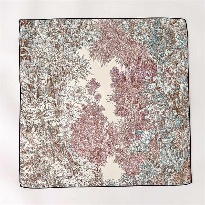 14mm 100% Twill Silk Square Scarf for Women 65cm Neck Tie Neckerchief Double Side Female Foulard Headband Hijab Shawl Bandana