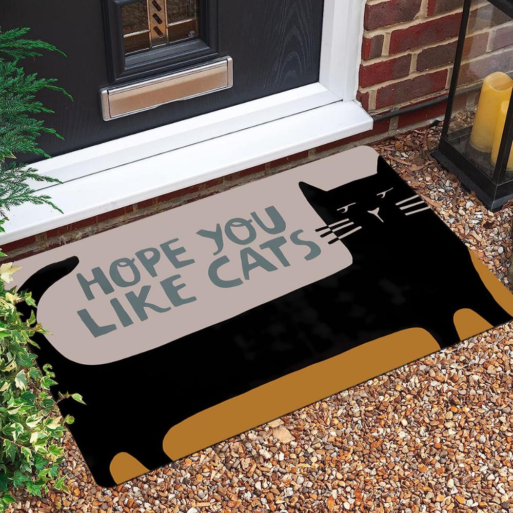 1pcs Wood Flower Pebble Welcome Rug Doormat NonSlip Entryway Rug Living Room Bedroom Kitchen Washable Outdoor Indoor Floor Mat