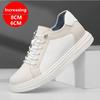 Lätta 6cm 8cm Vita Hisskor Män Kvinnor Sport Casual Sneakers Höjdökande Skor Osynlig Man Längre Lyftande Plattor