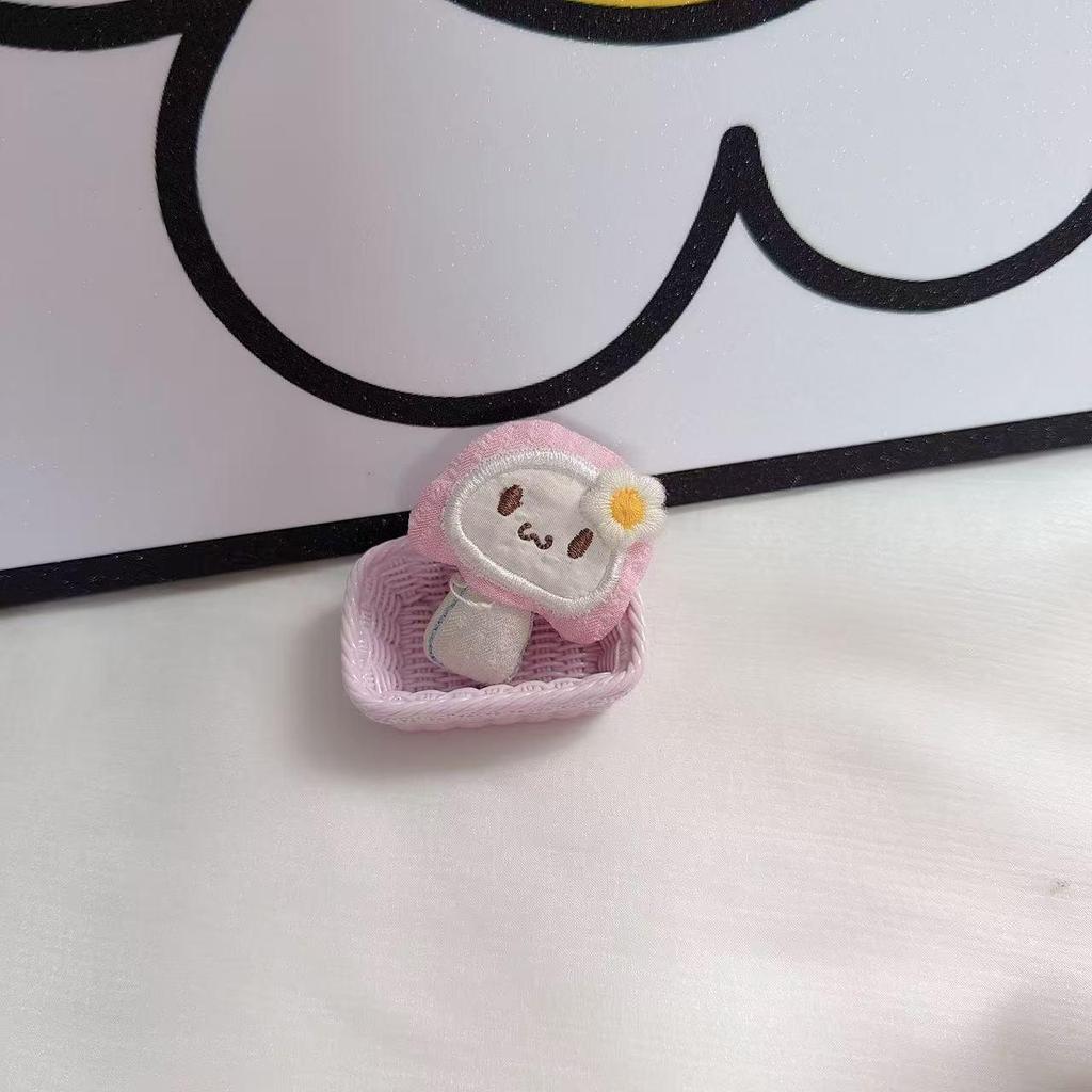 Cute Candy Handmade Fabric Mushroom Hair Clip with Sweet Bag Packaging