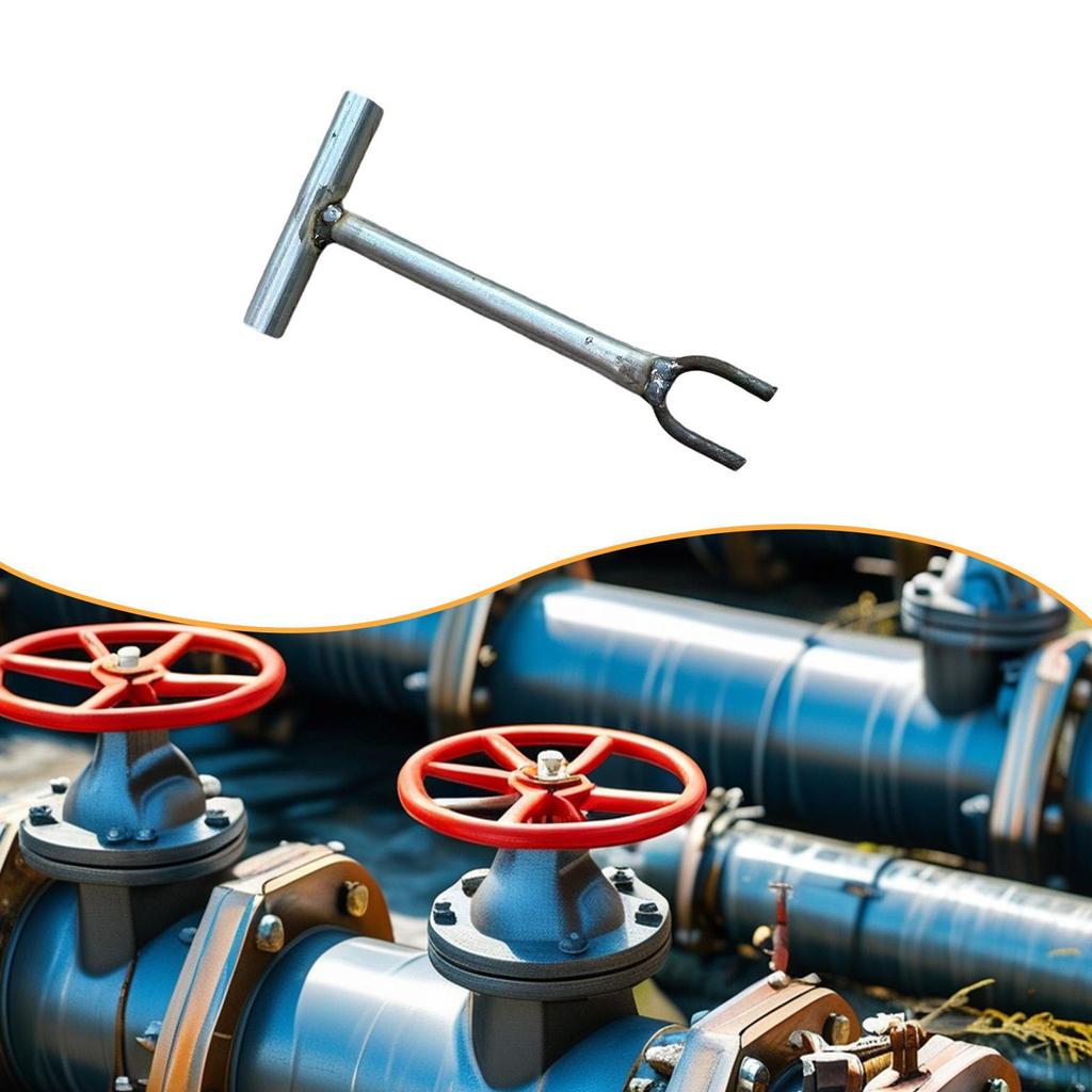 Chiave a Forchetta Forma Valvola Contatore Acqua Robusta Portatile Solida Chiave di Chiusura Riparazione Idraulica