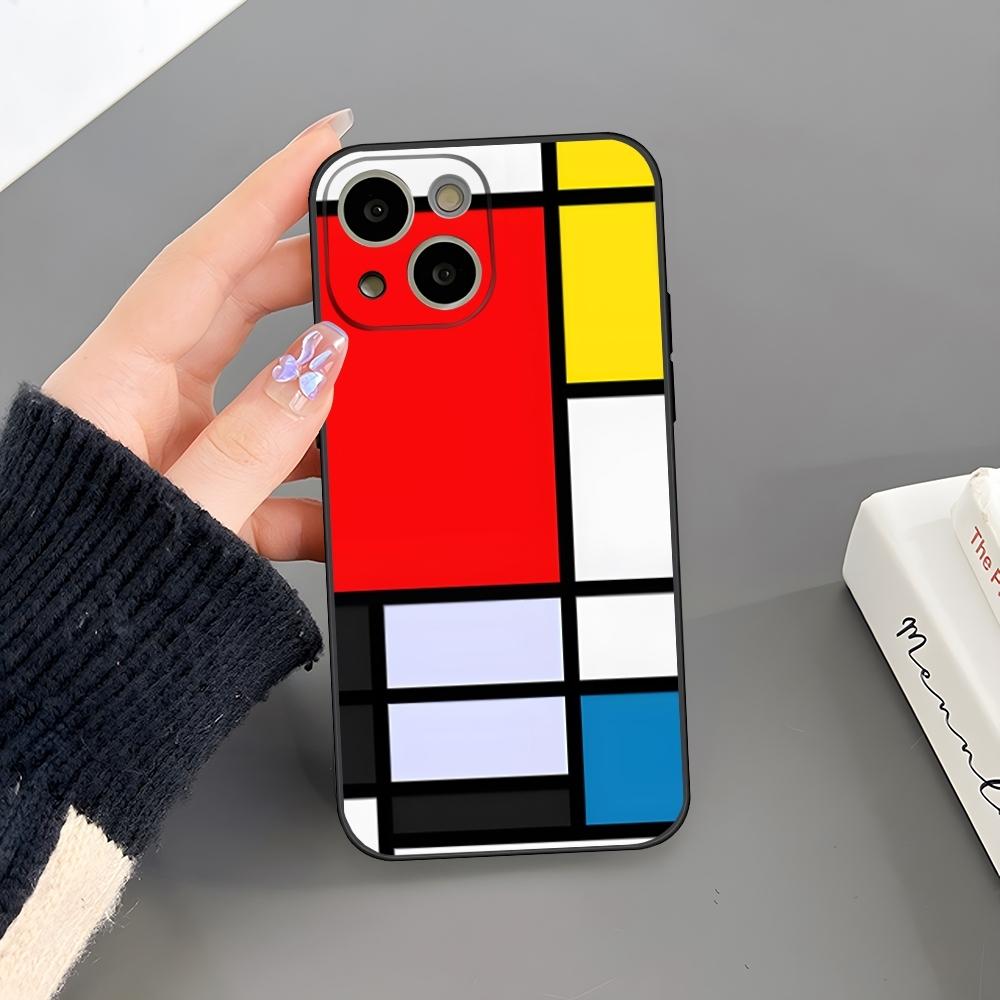 M-Mondrians Phone Case For Iphone 17 Air 15 Pro Max 14 Pro 16 Plus 12 13 11 Xr X Xs 8 7 Plus Back Cover