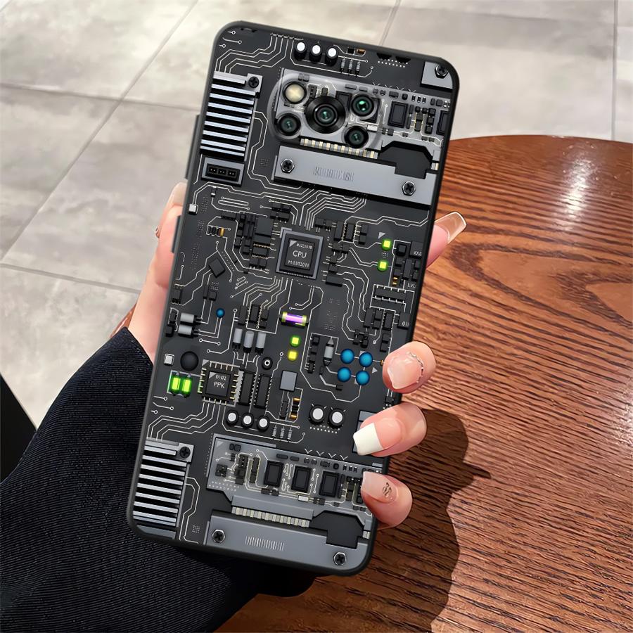 Case for Xiaomi Poco F8 X3 X4 X5 X7 Pro C50 F1 C61 M3 M4 M7 Pro C71 F3 C75 M5 Funda Phone Cover Machine Components
